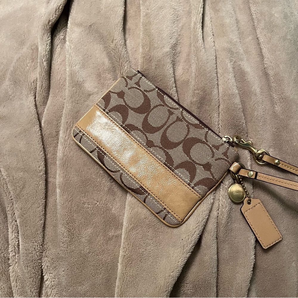 Coach Nude Signature C Monogram Wristlet - image 3